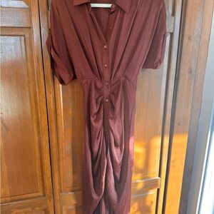 STEVE MADDEN Button Down Cinched Dress